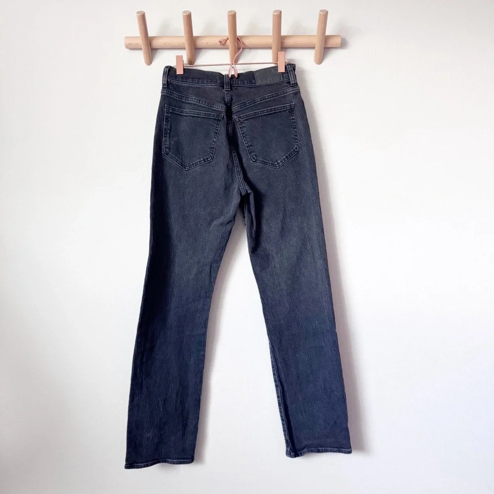 Madewell 90”s Straight Leg Classic Black Denim Jeans - Picture 5 of 12